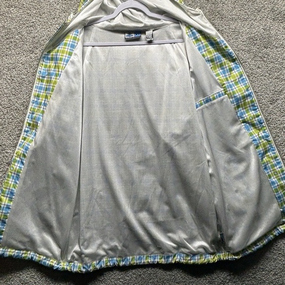 Vintage ENYCE Windbreaker Hoodie Mens XL Plaid Stripe Y2K 90s Full Zip Snap RARE - Picture 14 of 16